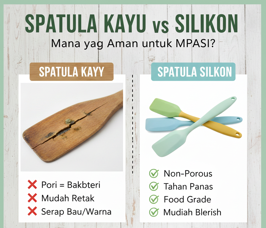 Spatula Kayu Vs Silikon: Mana Yang Lebih Aman Untuk Masak Mpasi?